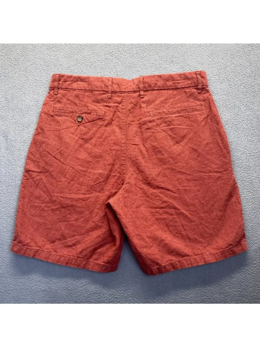 Old Navy Slim Linen Blend Size 33 Chino Shorts Cotton Mens Golf brick,Pockets
